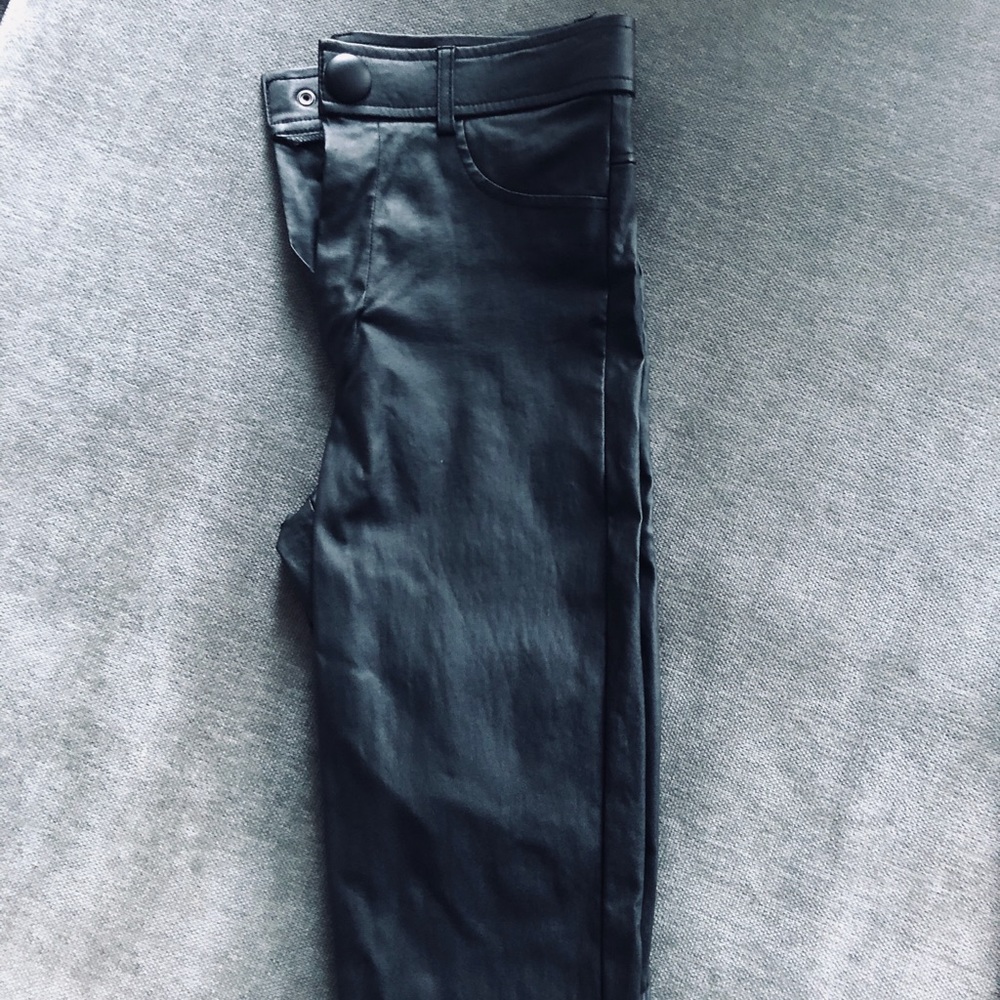 Zara Faux waxed coated leggings